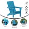 Flash Furniture Blue Adirondack Patio Chair with Cupholder LE-HMP-1045-10-BL-GG - alternate 6